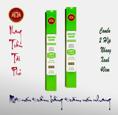 Combo 2 Hộp Nhang Xanh 40 Cm
