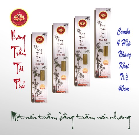 Combo 4 Hộp Nhang Khai Tuệ 40 Cm