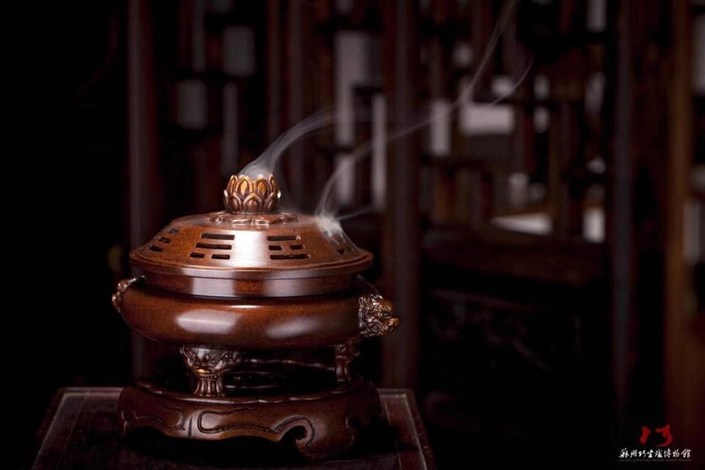 Lư Trầm Đồng Thương hiệu: Trần Xảo Sanh【陈巧生】 Tên Lư: Sư Nhĩ Bát Quái Huân Lô